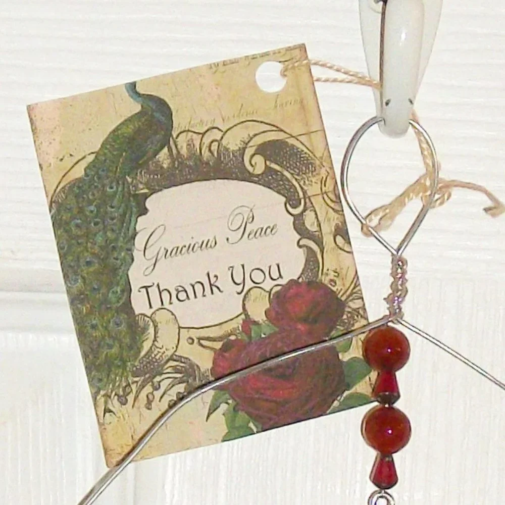 Handmade OOAK Garden Hummingbird Perch Swing DRAGON CHARM Wire Tree Branch 7X9